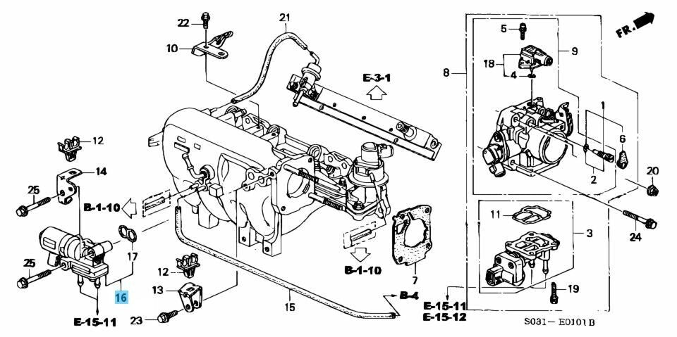 HONDA CIVIC EK4 97-20 DEL SOL EJ4 96-97 Genuine Idle Air Control Valve IACV OEM