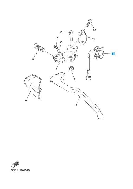 YAMAHA YZ250F 14-23 Genuine Handle 1 Engine Stop Kill Switch 1SL-83976-00-00 OEM