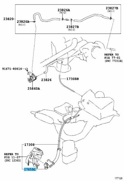 TOYOTA CAMRY GSV40 MCV30 03-17 Genuine Duty Vacuum Switching Valve 90910-12204