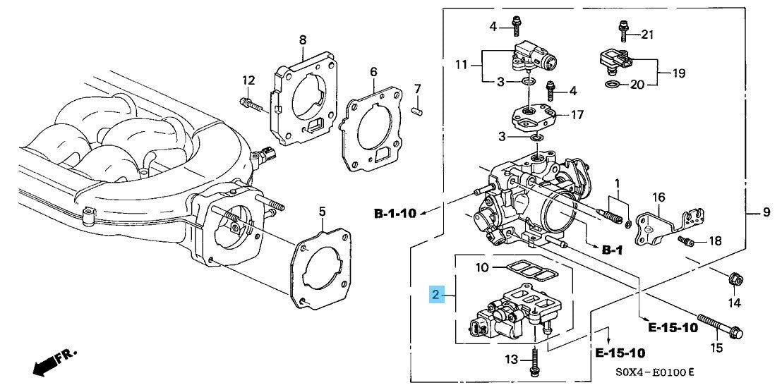 HONDA ACCORD V6 98-02 Genuine Rotary Air Control Valve Set 16022-P8A-A03 OEM