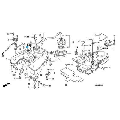HONDA FOURTRAX RINCON TRX650FA TRX680FA 2003-2023 Genuine Fuel Unit Set OEM