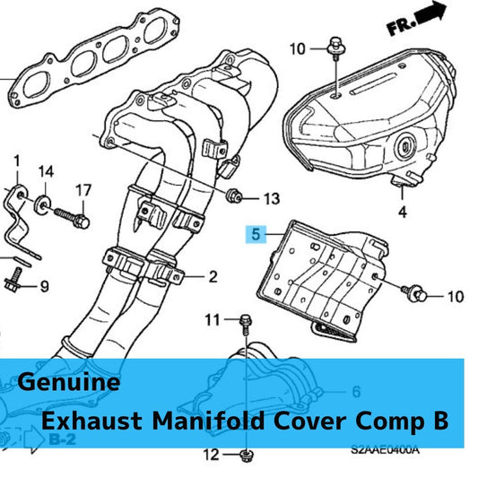 HONDA S2000 AP1 AP2 '00-09 Genuine Exhaust Manifold Cover Comp B 18121-PCX-000