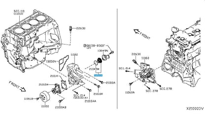 NISSAN KICKS 2018-2024 Genuine Thermostat Assembly With Gasket 21200-5RF3A OEM