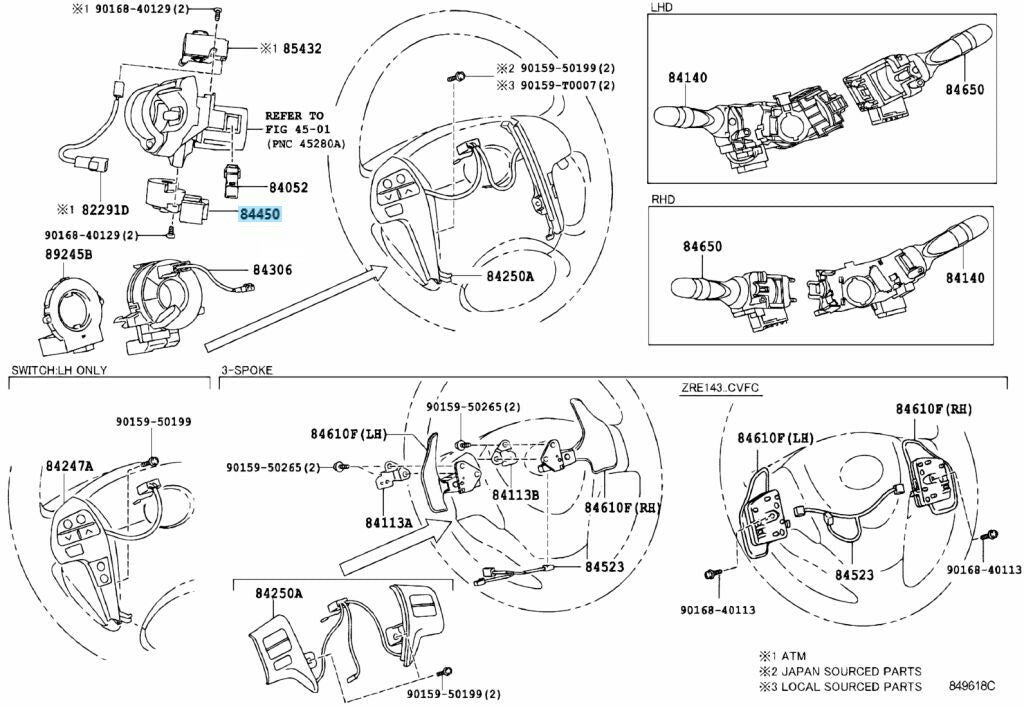 TOYOTA LEXUS SCION Genuine Ignition Or Starter Switch Assembly 84450-12200 OEM