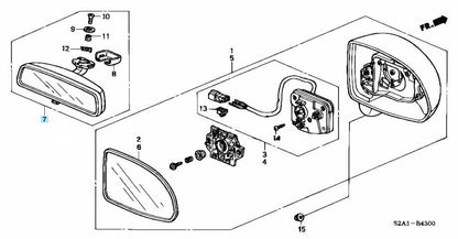 HONDA S2000 AP# 00-09 Genuine Interior Rear View Mirror Assy 76400-S2A-003ZA OEM