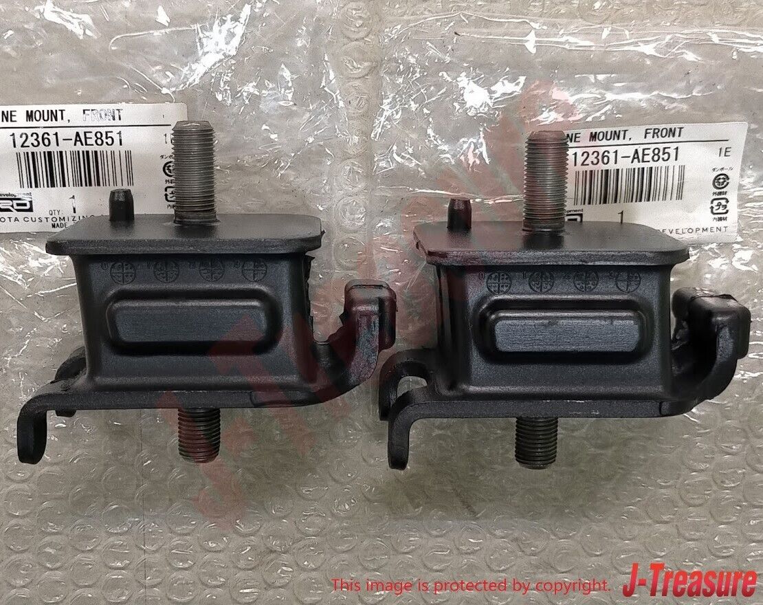 TRD TOYOTA LEVIN TRUENO AE86 4A-GE Genuine Reinforced Engine Mount 2pcs Set OEM