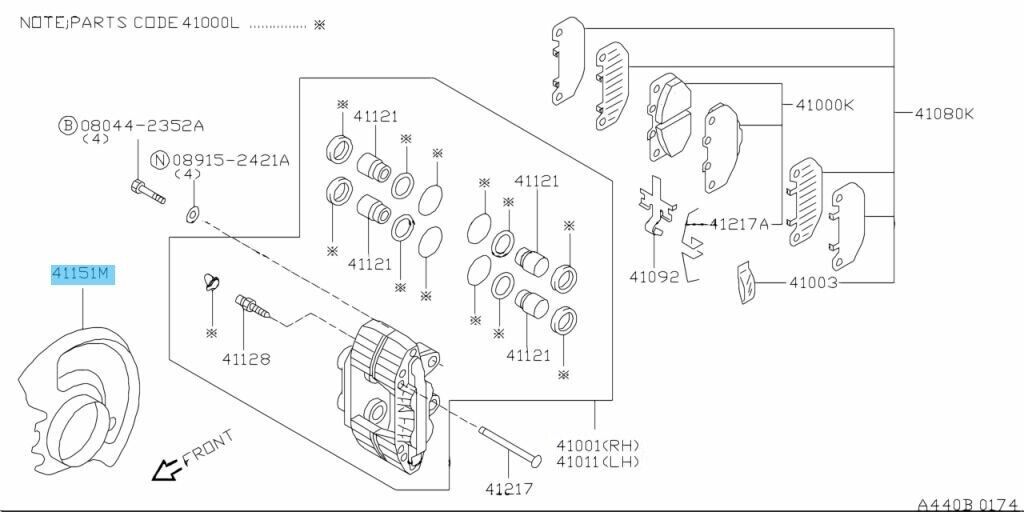 NISSAN SILVIA 200SX S14 S15 Genuine Front Brake Splash Dust Guard 41150-74F00