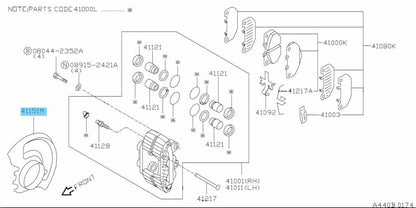 NISSAN SILVIA 200SX S14 S15 Genuine Front Brake Splash Dust Guard 41150-74F00