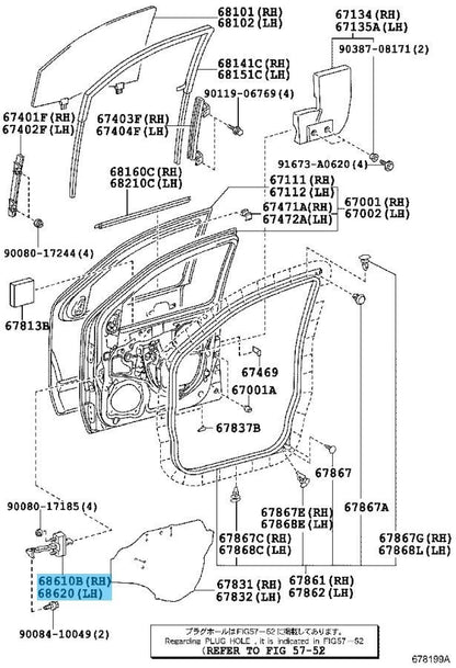 TOYOTA TACOMA GRN2## 05-16 Genuine Front Door Check Assy RH LH 68610-04021 OEM