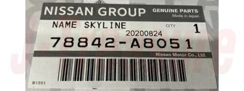 NISSAN SKYLINE GT-R KPGC10 Genuine Front Fender Name Emblem 78842-A805 OEM