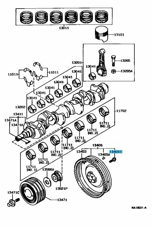 TOYOTA LEXUS Genuine Flywheel Setting Bolt 90910-02103 8pcs Set OEM