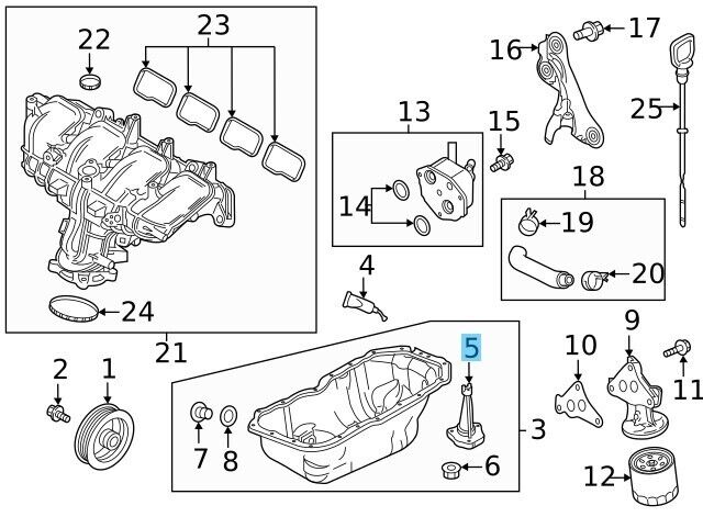 MAZDA CX-5 KF 2018-2023 Genuine Oil Level Sensor PX01-10-470 OEM