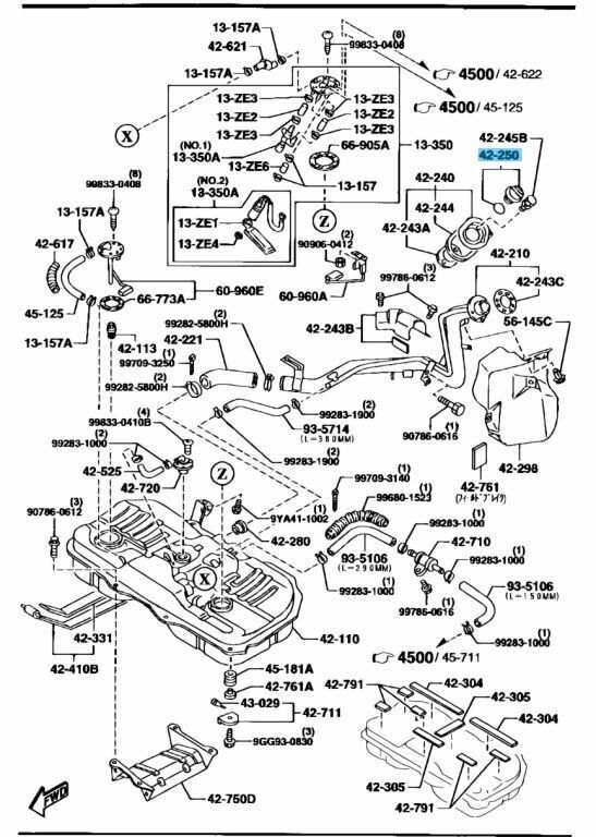 MAZDA RX-7 RX7 FD3S FD 1993-1995 Genuine Fuel Filler Cap F044-42-250A OEM