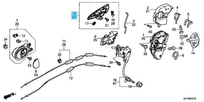 HONDA CR-Z ZF1 ZF2 Genuine Outer Door Handle Right Side & Left Side Set OEM RHD