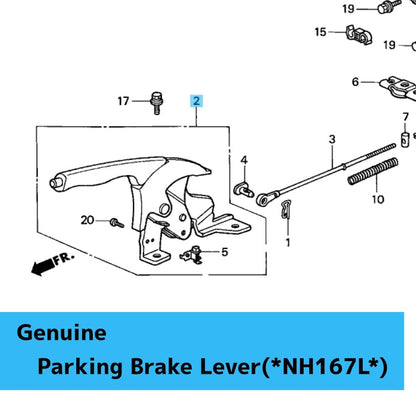 HONDA S2000 AP1 '00-02 Genuine Parking Brake Lever(*NH167L*) 47105-S2A-A02ZA LHD