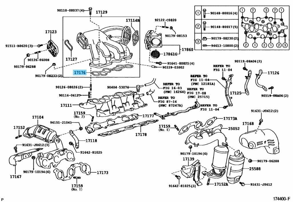 TOYOTA CAMRY  MCV31 03-06 Genuine Air Surge Tank To Intake Manifold GASKET OEM
