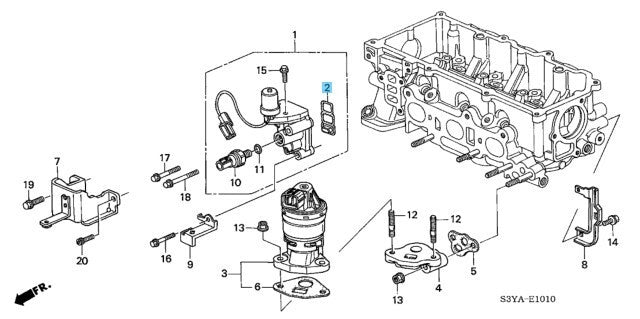 HONDA ACCORD 94-97 Genuine Spool Valve Filter & Solenoid Base Gasket set OEM