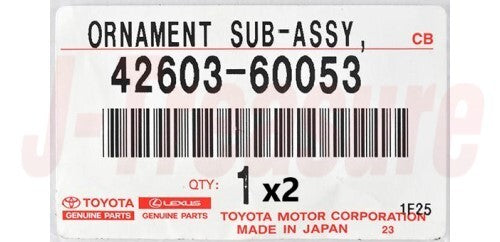 TOYOTA LAND CRUISER FJ70 90-99 Genuine Rear Wheel Ornament 42603-60053 x2 Set