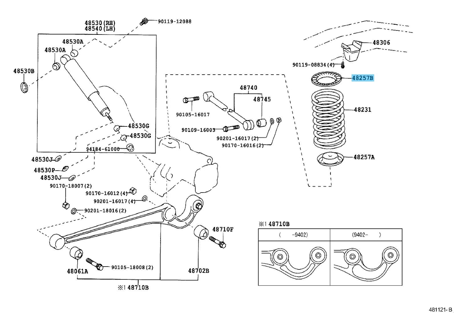 TOYOTA LAND CRUISER KZJ78 '90-96 Genuine Rear Coil Spring Insulator Upper OEM