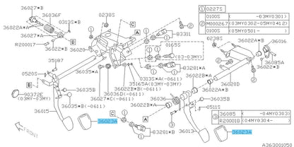 SUBARU IMPREZA GE GH 93-21 Genuine CLUTCH & BRAKE PEDAL PAD 36015GA111 x2 set