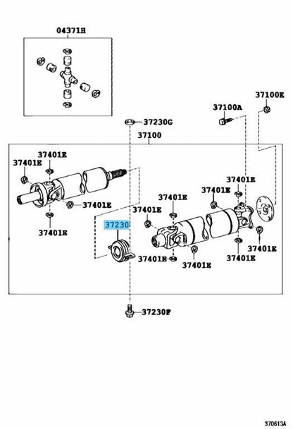 TOYOTA TUNDRA USK5# 07-21 Genuine Drive Shaft Center Support Bearing 37230-34060