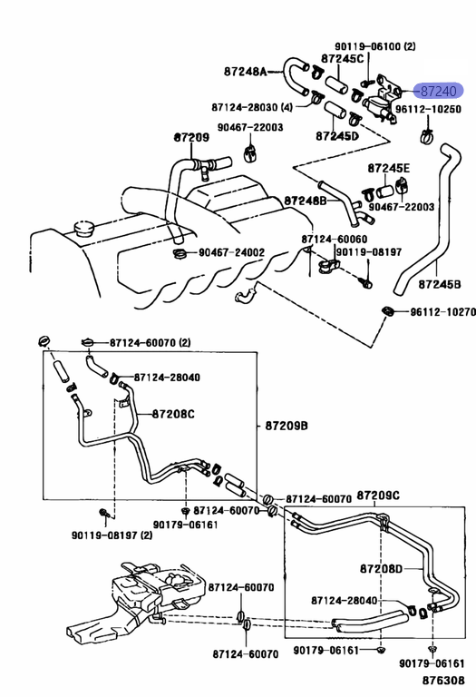 TOYOTA LANDCRUISER 80 Series 1995-1998 Genuine Heater Water Tap Valve OEM Parts