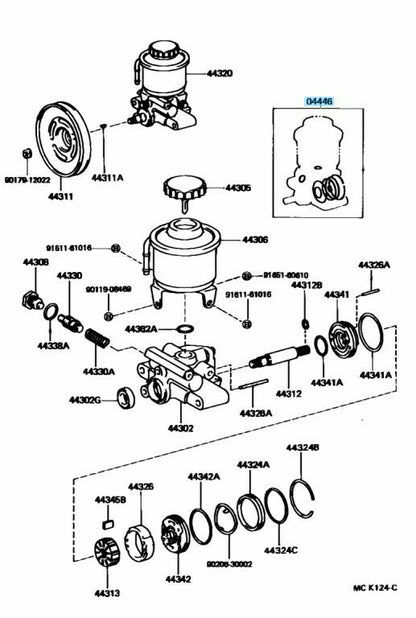 TOYOTA  LAND CRUISER 70 80 Series Genuine Power Ssteering Pump Gasket Kit OEM