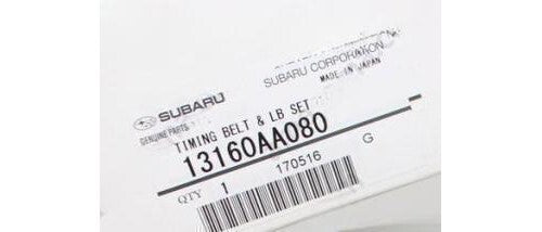 SUBARU IMPREZA GC# GF# 93-01 Genuine Timing Belt And Label Set 13160AA080 OEM