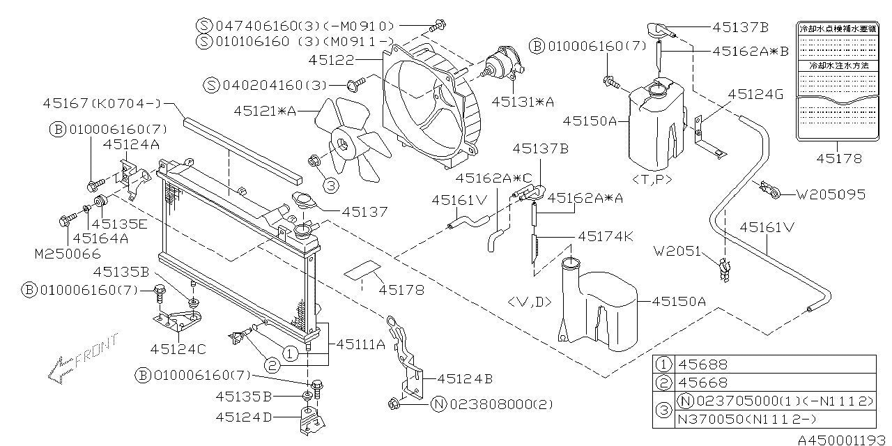 OHNO SUBARU SAMBAR TRUCK TT1 TT2 98-12 Genuine Radiator Reservoir Tank SB-5046