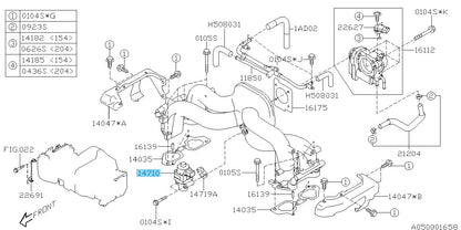 SUBARU IMPREZA GD9 2006-2011 Genuine E.G.R. Control Valve Assy 14710AA730 OEM