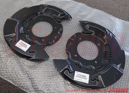 TOYOTA LAND CRUISER 200 LX570 08-15 Genuine Front Disc Brake Dust Cover Set OEM