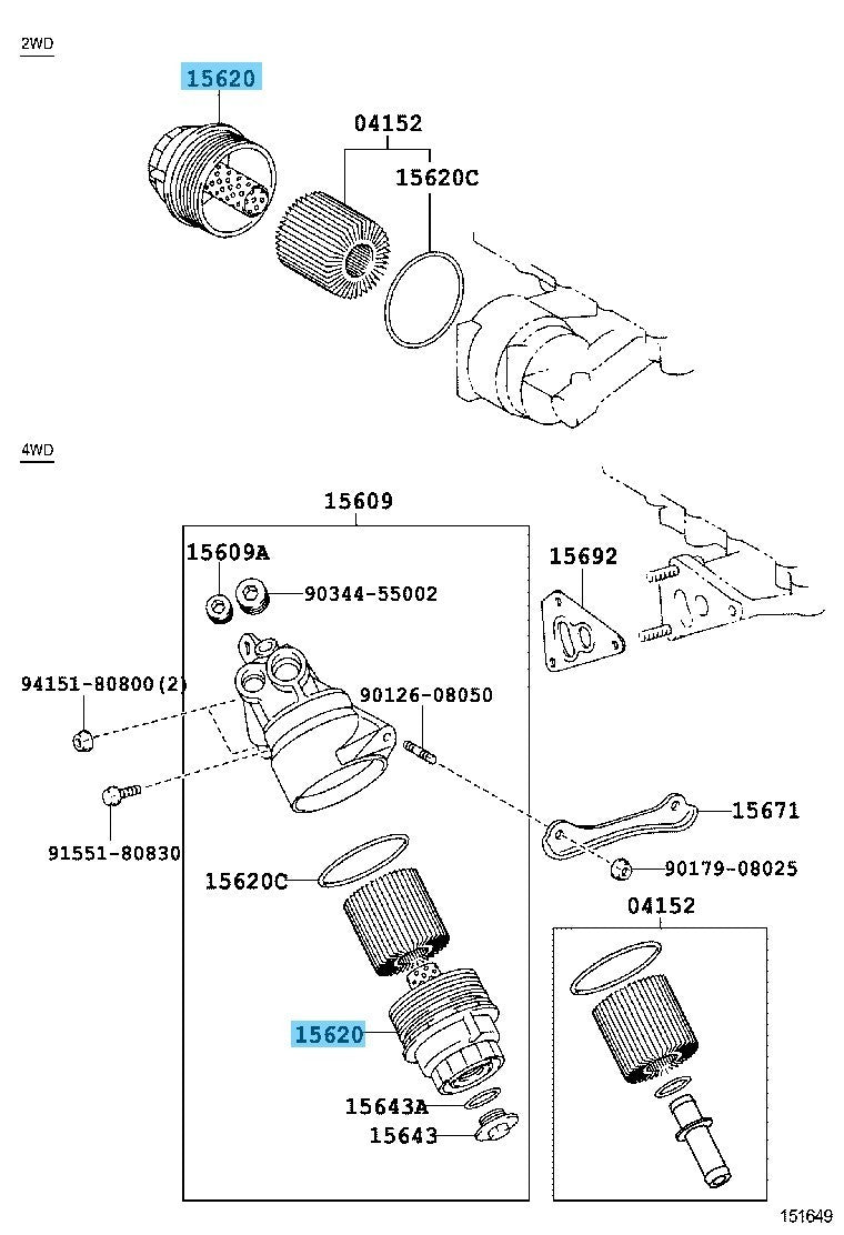 LEXUS IS350 GSE26L GSE36L 2011-2013 Genuine Oil Filter Cap Assy 15620-31050 OEM