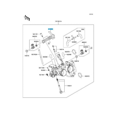 KAWASAKI NINJA 300 EX300 2013-2017 Genuine Fuel Pipe Comp 31064-0164 OEM