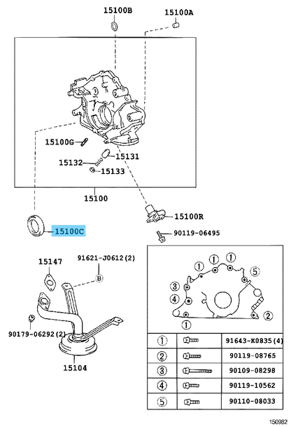 TOYOTA LEXUS Genuine Camshaft / Oil Pump Crankshaft Seal 90311-71002/43006 OEM