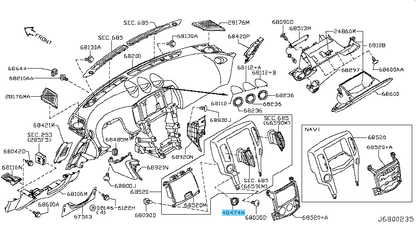NISSAN FAIRLADY Z 370Z Z34 Genuine Ignition Switch Start Button Cover Red OEM