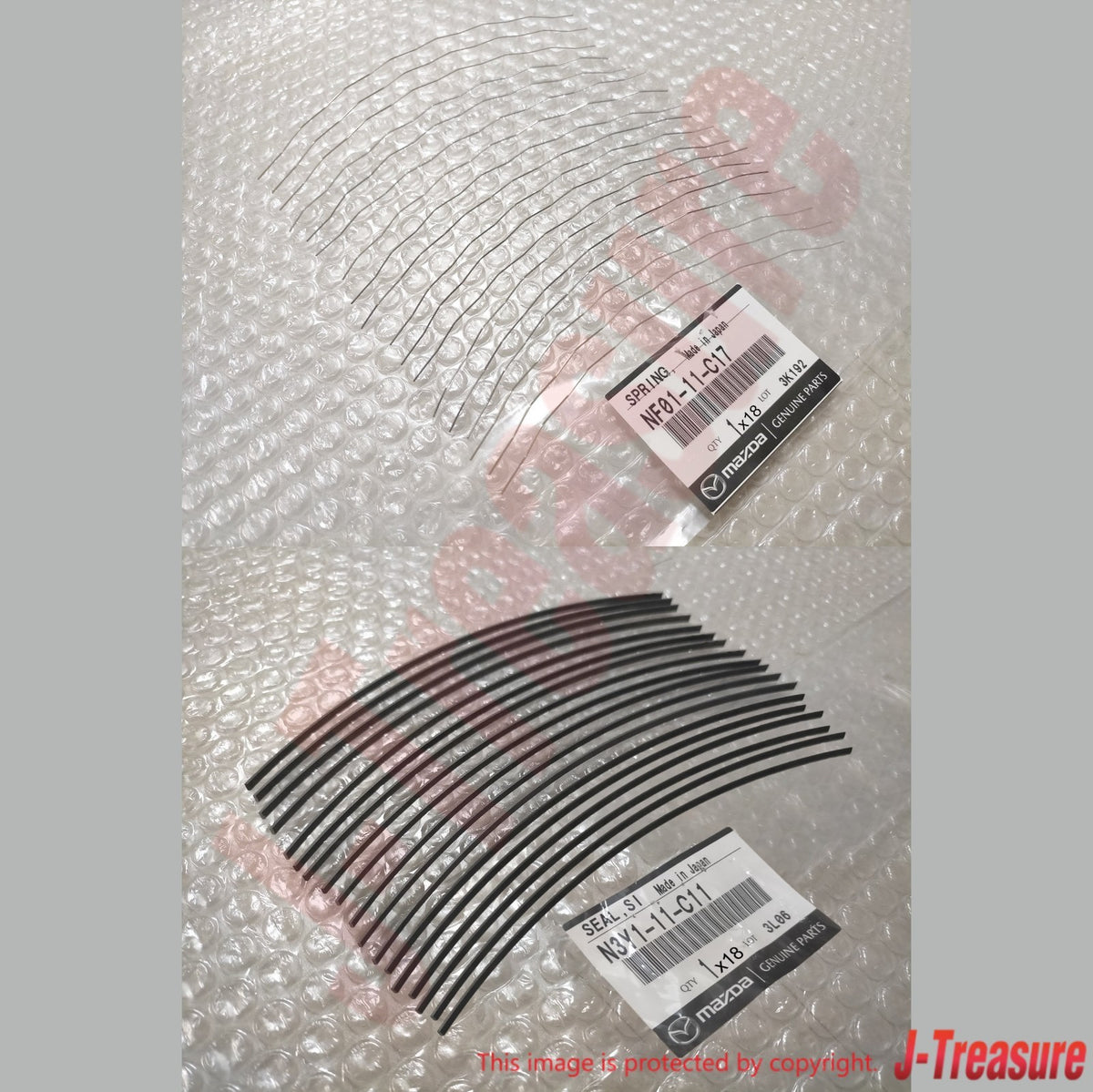 MAZDA EUNOS COSMO JCES 20B-REW Genuine Side Seal(x18) & Seal Spring(x18) Set OEM
