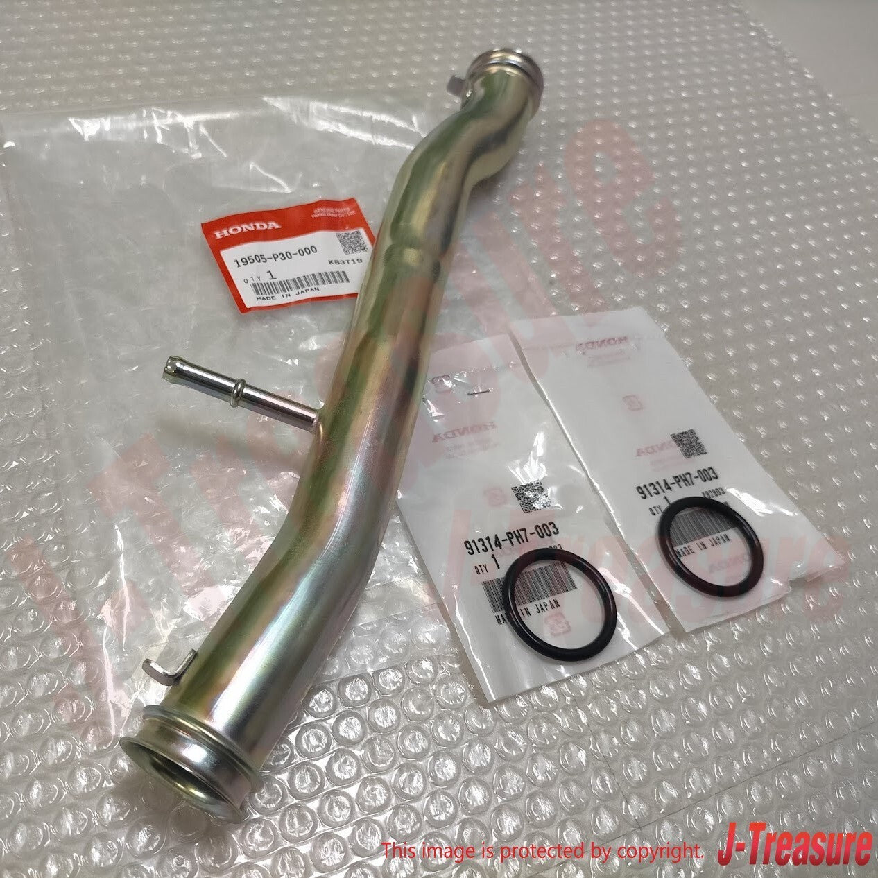 HONDA CIVIC INTEGRA DEL SOL Genuine Water Pump Connecting Pipe & Gasket Set OEM