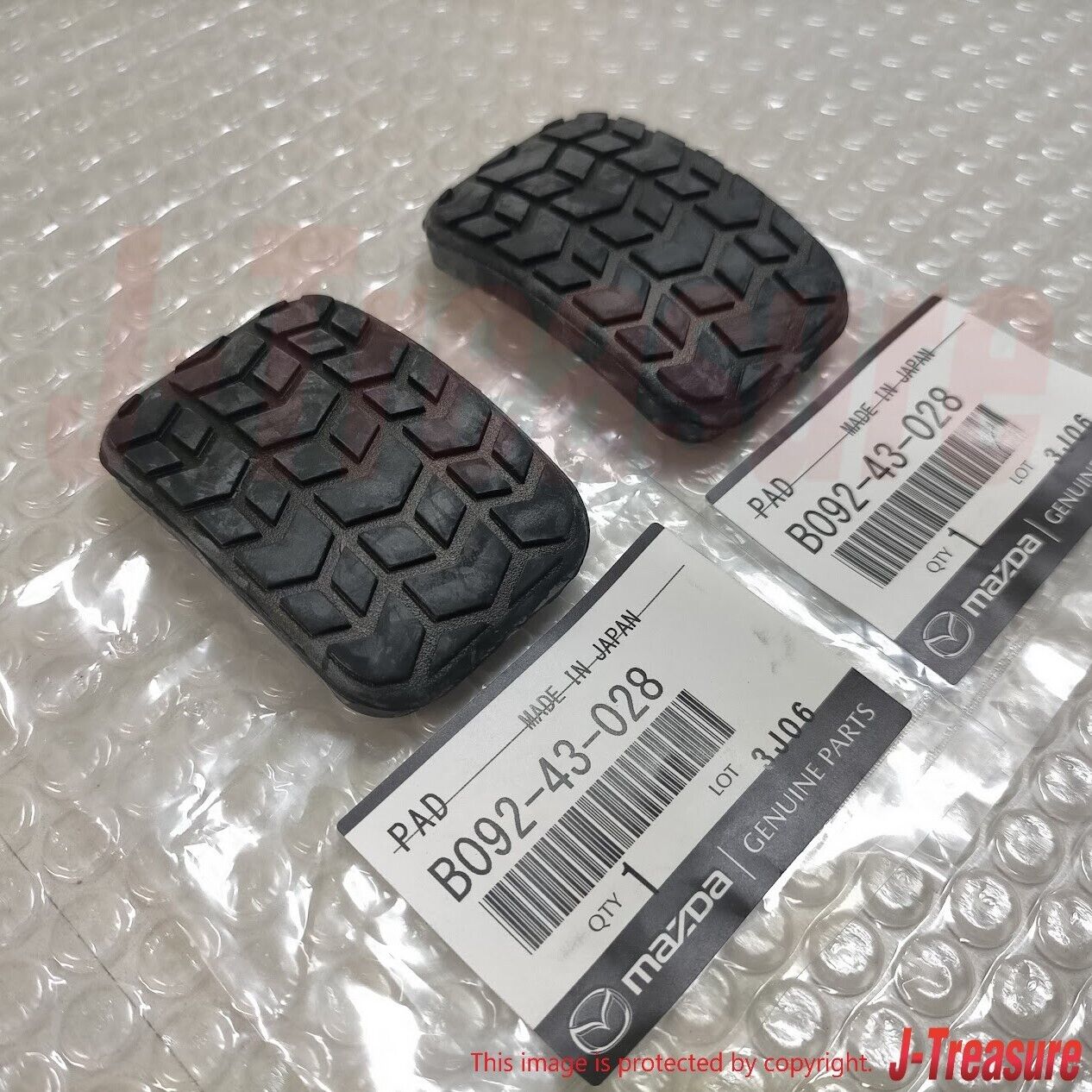 MAZDA MX-5 MIATA NA NB Genuine Brake Pedal & Clutch Pedal Pad B092-43-028 x2 Set