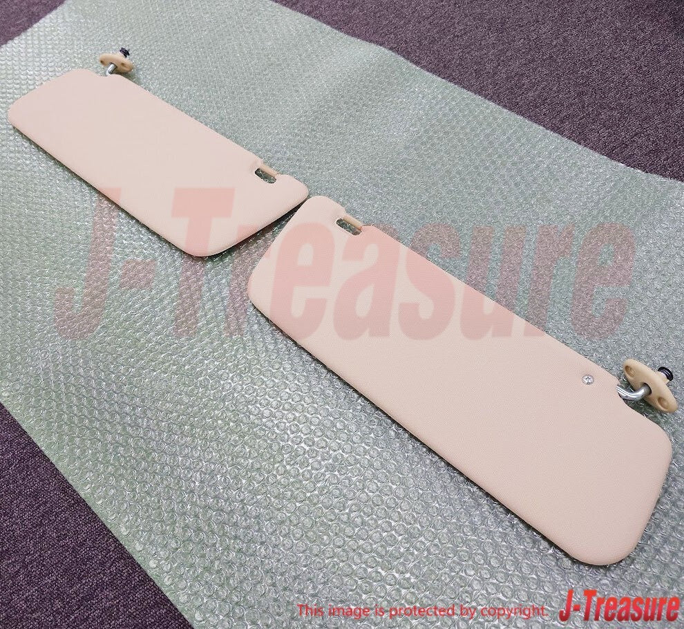 TOYOTA PICKUP TRUCK 1979-1983 Genuine Sunvisor Tan Beige Right & Left Set OEM