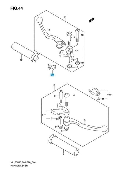 SUZUKI VL1500 BOULEVARD C90 05-09 Genuine Clutch Switch Assy 57560-10F00 OEM