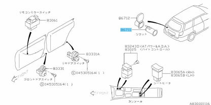 SUBARU OUTBACK BP BR 05-14 Genuine Power Outlet Socket Complete 86711FA060 OEM