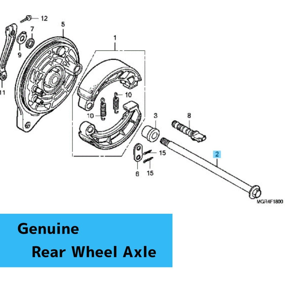 HONDA VT750RS SHADOW RS '10-13 Genuine Rear Wheel Axle 42301-MGR-670 OEM