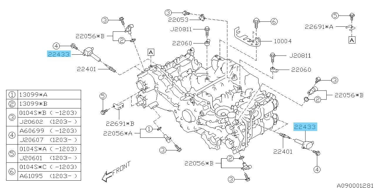 SUBARU BRZ ZC6 2013-2014 Genuine FA20 Ignition Coil 22433AA652 x4 Set OEM