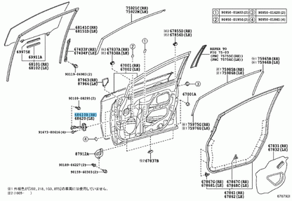 TOYOTA PRIUS V ZVW4# 12-17 Genuine Front Door Check Assy Right 68610-47030 OEM