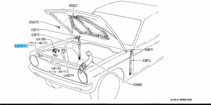 NISSAN DATSUN SUNNY B1#0 Genuine Radiator Core Support Rubber 62845-78500 x2 OEM