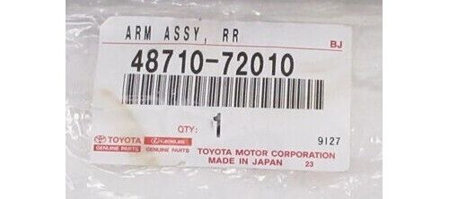 TOYOTA COROLLA iM ZRE186 17-18 Genuine Rear Suspension Arm Assy No.1 48710-72010