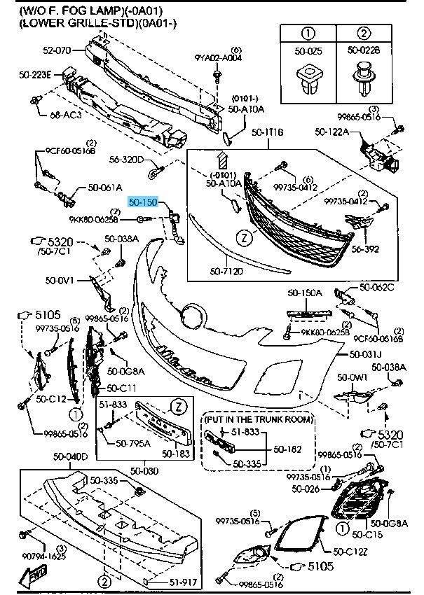 MAZDA CX-7 ER19 10-12 Genuine Front Bumper Lower Bracket RH EH44-50-151D OEM