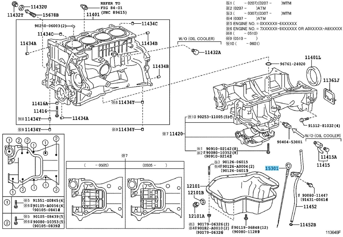 TOYOTA CAMRY ACV30 2009-2011 Genuine Oil Level Gage Sub-Assy 15301-28031 OEM