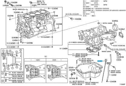 TOYOTA CAMRY ACV30 2009-2011 Genuine Oil Level Gage Sub-Assy 15301-28031 OEM