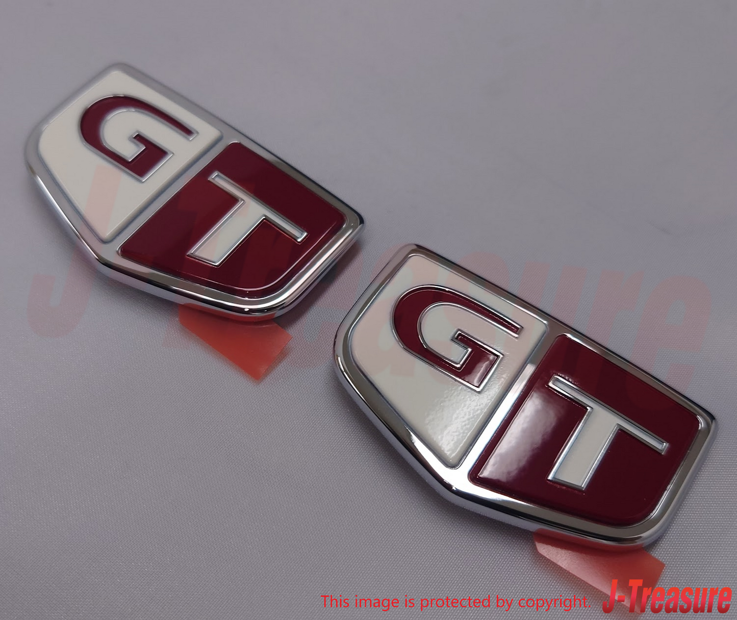 NISSAN SKYLINE R33 93-98 Genuine Front Fender Emblem Red "GT" 63896-15U00 x2 Set